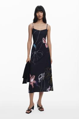 2-in-1 jurk met strepen - BLACK - L