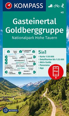 Wandelkaart 40 Gasteinertal - Goldberggruppe | Kompass