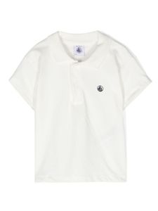 Petit Bateau polo en coton à logo imprimé - Blanc