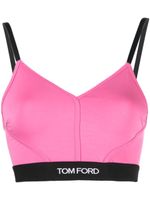 TOM FORD brassière stretch à bande logo - Rose - thumbnail