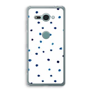 Blauwe stippen: Sony Xperia XZ2 Compact Transparant Hoesje