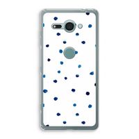 Blauwe stippen: Sony Xperia XZ2 Compact Transparant Hoesje Blauwe stippen: Sony Xperia XZ2 Compact Transparant Hoesje