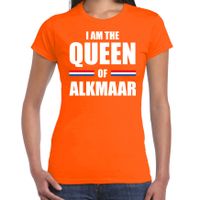 Oranje I am the Queen of Alkmaar t-shirt - Koningsdag shirt voor dames 2XL  -