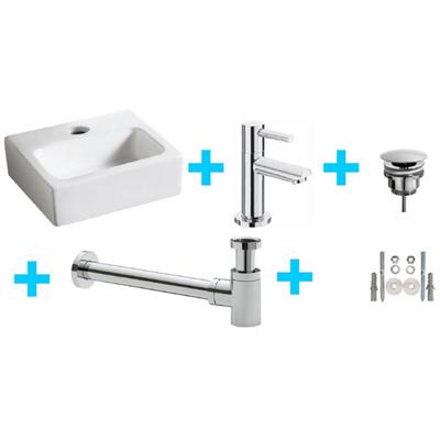 Wiesbaden Fonteinset Leto Fontein en Amador Toiletkraan - Chroom