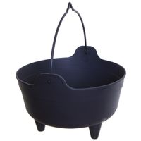 Heksenketel/kookpot - zwart - 4 liter - kunststof - D28 x 19 cm   -