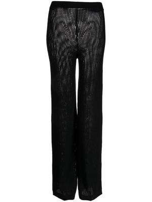 Cynthia Rowley pantalon en maille à taille haute - Noir