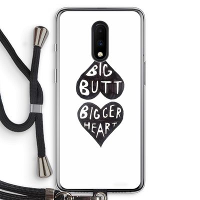 Big butt bigger heart: OnePlus 7 Transparant Hoesje met koord
