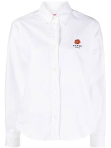 Kenzo chemise à logo brodé - Blanc