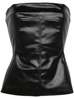 Rick Owens haut-bustier à effet enduit - Noir - thumbnail