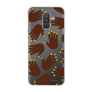 Hands dark: Samsung Galaxy A6 Plus (2018) Transparant Hoesje