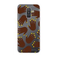 Hands dark: Samsung Galaxy A6 Plus (2018) Transparant Hoesje