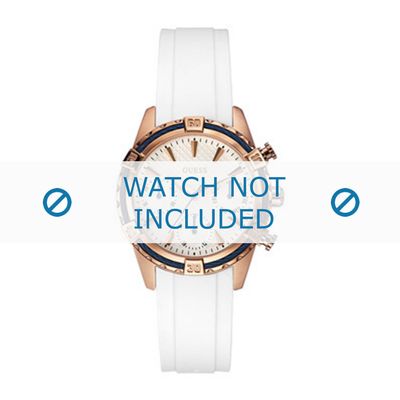 Guess horlogeband W0562L1 / U0562L1 Silicoon Wit