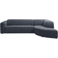 Leen Bakker - Hoekbank Astoria Rechts - Venro - Donker - Stof - Blauw - 197x297x76 Cm
