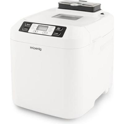 H.KoeNIG BAKE340 - Broodbakmachine met zaden - 12 programma's - 3 kookstanden - 550W - 2 maten: 650 of 800g - LCD scherm