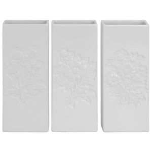 3x Witte radiator bak luchtbevochtigers / waterverdampers bloemen motief 20 cm