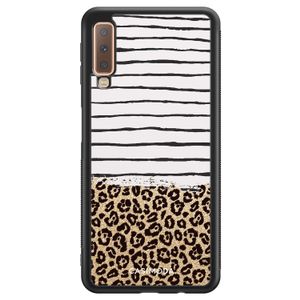 Samsung Galaxy A7 2018 hoesje - Leopard lines