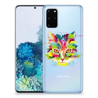 Samsung Galaxy S20 Plus Telefoonhoesje met Naam Cat Color