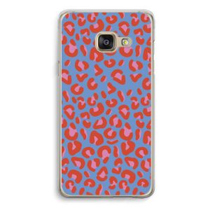 Leopard blue: Samsung A3 (2017) Transparant Hoesje