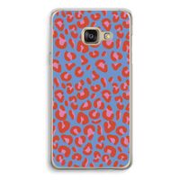 Leopard blue: Samsung A3 (2017) Transparant Hoesje