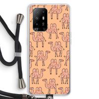 Kameel: Oppo A94 5G Transparant Hoesje met koord