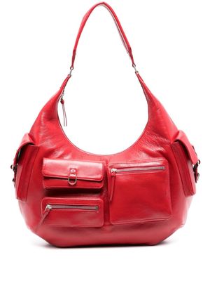 Blumarine grand sac porté épaule Hobo - Rouge