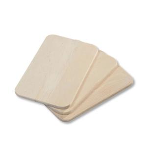 Kesper Ontbijtplankjes set 3x stuks - berkenhout - 22 x 14 cm - beige