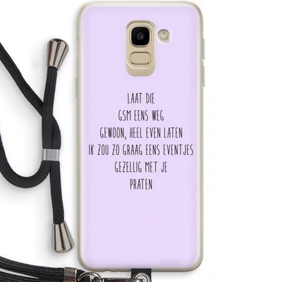 GSM: Samsung Galaxy J6 (2018) Transparant Hoesje met koord