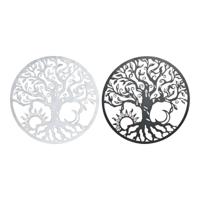 Wanddecoratie DKD Home Decor Zwart Metaal Wit Indiaas Maan (2 Stuks) (60 x 1 x 60 cm)