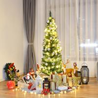 150 cm PVC Kunstmatige Potlood Kerstboom Dunne Boom met Metalen Standaard voor Binnen en Buiten Groen