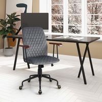 Fluwelen Bureaustoel Vrije Tijd Ergonomische Verstelbare Draaibare Thuiskantoor Stoel Klassieke Middenrug Computer Werkstoel