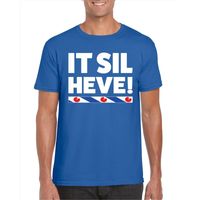 Blauw t-shirt Friesland It Sil Heve heren - thumbnail