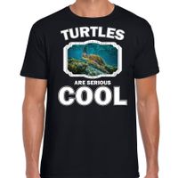 Dieren zee schildpad t-shirt zwart heren - turtles are cool shirt - thumbnail