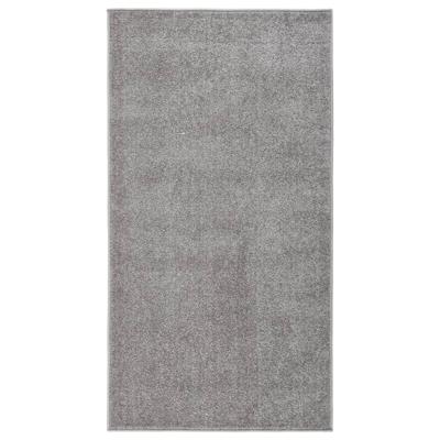 VidaXL Vloerkleed kortpolig 80x150 cm grijs