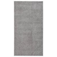 VidaXL Vloerkleed kortpolig 80x150 cm grijs