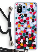 Colored Giraffe: Xiaomi Mi 11 Lite Transparant Hoesje met koord
