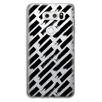 Zwarte vegen: LG V30 Transparant Hoesje