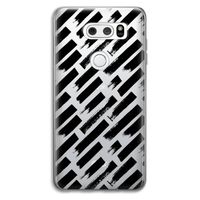 Zwarte vegen: LG V30 Transparant Hoesje