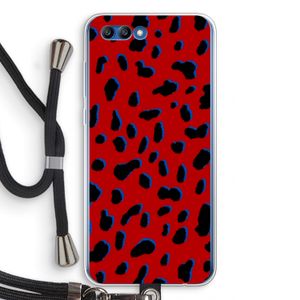 Red Leopard: Honor 10 Transparant Hoesje met koord