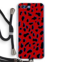 Red Leopard: Honor 10 Transparant Hoesje met koord