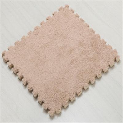 2 stuks woonkamer slaapkamer kinderen kinderen zachte tapijt magische lappendeken puzzel Splice hoofden klimmen baby mat 30x30cm (kameel)
