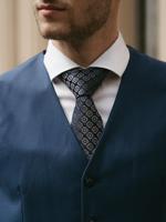 Geweven Stropdas | Blauw/lichtblauw | Elegante Stropdas Voor Mannen | Peaky Blinders