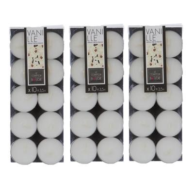 Atmosphera Geurtheelichtjes - 30x stuks - vanille geur - was/paraffine - 3,5 uur