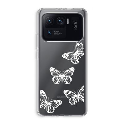 White butterfly: Xiaomi Mi 11 Ultra Transparant Hoesje