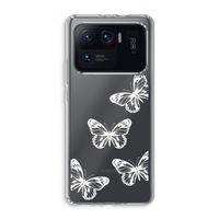 White butterfly: Xiaomi Mi 11 Ultra Transparant Hoesje