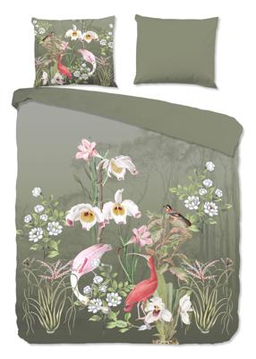 Good Morning Dekbedovertrek "bloemen en vogels" - Groen - (200x200/220 cm) - Katoen Good Morning Dekbedovertrek "bloemen en vogels" - Groen - (200x200/220 cm) - Katoen