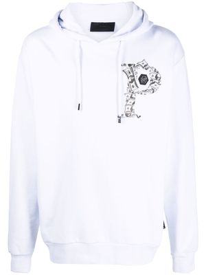 Philipp Plein hoodie à imprimé Money - Blanc