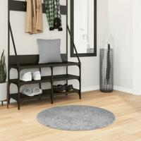 VidaXL Vloerkleed pamplona shaggy hoogpolig modern ø 80 cm grijs