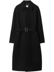 Burberry manteau droit à taille ceinturée - Noir