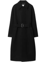 Burberry manteau droit à taille ceinturée - Noir