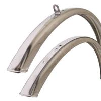 Spatbordset 27/28" RVS zonder spatbordstangen - zilver